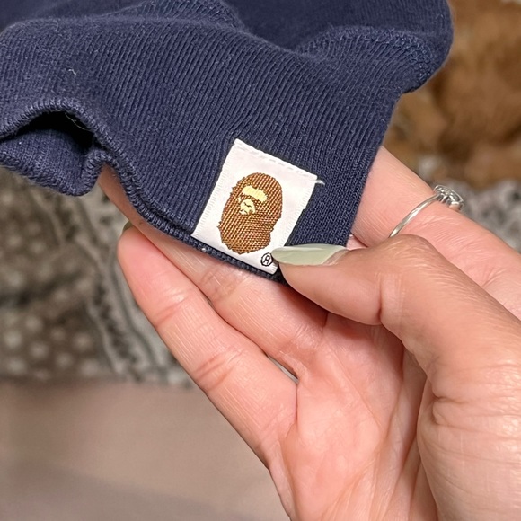 Bape crewneck sweatshirt with zipper detail - Picture 2 of 8